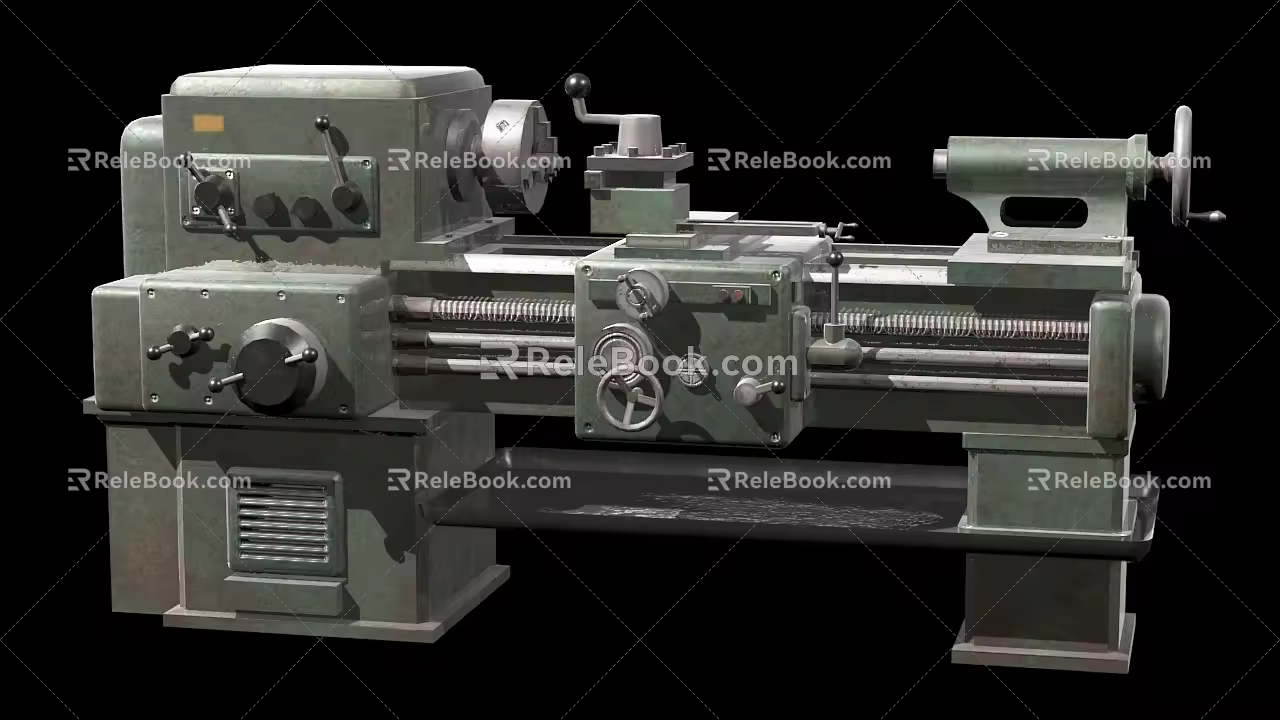 Machine Tool Lathe Industrial Machine Tool 3d model