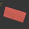 Orange Brick With Rough Surface Texture On Dark Background Showing Reflection 3d model