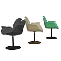 Modern Petal Shaped Single Chair With Various Colors And Metal Base