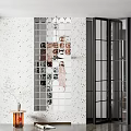 Modern screen partition screen combination 3d model