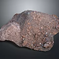Natural Rock With Soil Pebbles And Rough Surface Texture In Natural Environment 3d model