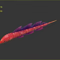 Vibrant Pink Spotted Fish With Slender Body Multiple Fins On Grey Background And Reflection