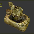 Decorative Garden Ornament Small Fountain With Flowing Water Droplets And Intricate Base Decorations