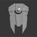 Futuristic Sci Fi Spaceship 3D Model With Silver Gray Exterior And Streamlined Wings 3d model