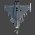 Gray Military Fighter Jet Flying With Underwing Missiles And Clear Cockpit