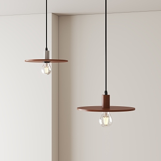 Small wood chandelier 3d model