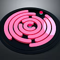 Innovative Medical Device With Circular Spiral Structure And Pink Blue Indicators 3d model