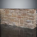 Rustic Textured Brown Brick Wall With Classic Design And Smooth Surface 3d model