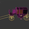 Classic Horse Carriage With Dark Wooden Body Ornate Details Spoked Wheels And Traditional Design