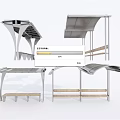 Modern Platform Bus Pavilion Waiting Pavilion Awning 3d model