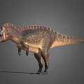 Large Theropod Dinosaur With Back Sail Open Mouth And Colorful Skin