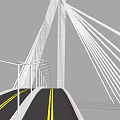 Modern Cable Stayed Bridge Design With Tall Pylons And Sleek Symmetrical Structure