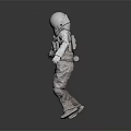 Man In White Astronaut Suit With Helmet And Chest Equipment On Dark Background