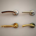 Elegant Metal Door Handles In Gold And Silver With Modern Classic Designs On Wall