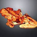 Creative Abstract Sculpture Carving In Red With Detailed Textures And Unique Design