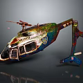 Rusted Worn Out Helicopter With N918PD Marking