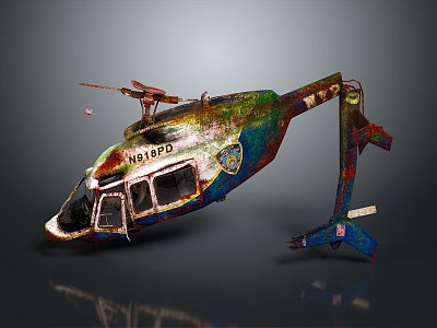 Industrial LOFT helicopter civil helicopter homemade helicopter 3d model