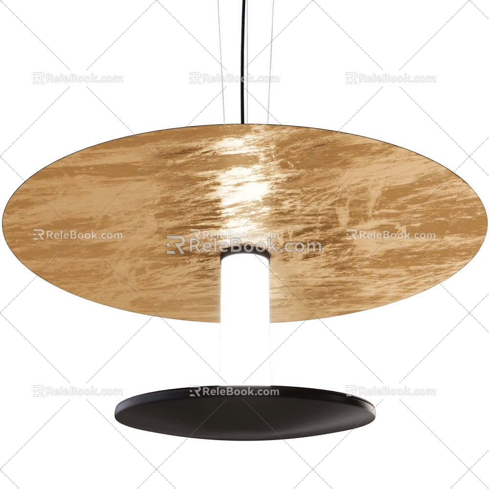 Industrial wind disc chandelier 3d model