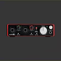 Red Focusrite Scarlett Solo USB Audio Interface for Computer Music Recording