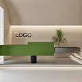 Modern Front Desk Reception Front Desk 3d model