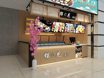 Japanese Sushi Restaurant 3d model