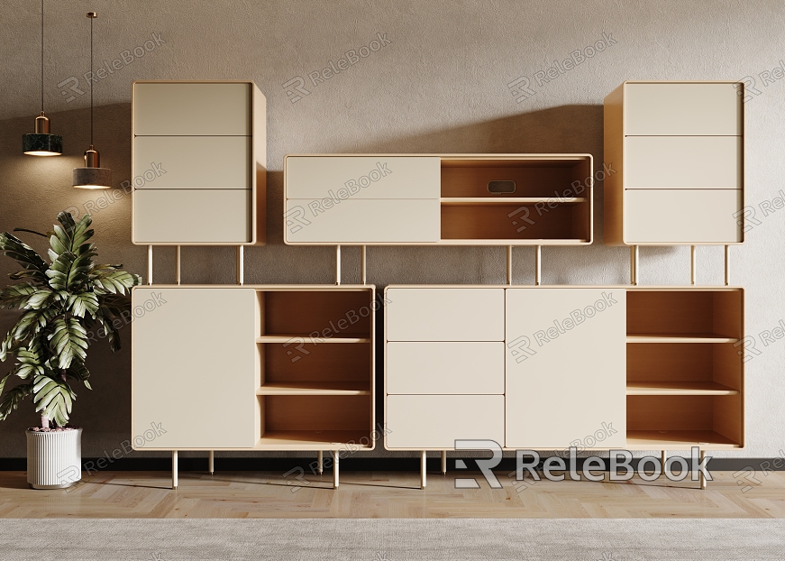 Modern Side Cabinet Combination Cabinet model