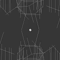 Yellow 3D OK Icon With Decorative Triangles Graphic Design Element