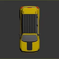 Yellow Modern SUV With Black Roof Rack And Stylish Front Grille Design