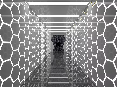 Elevator aisle 3d model