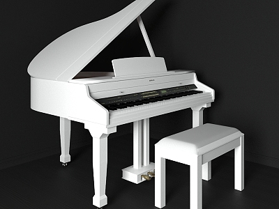 Grand piano stool 3d model