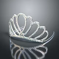 Elegant Silver Diamond Crown Sparkling Fashion Accessory For Women Bridal Party
