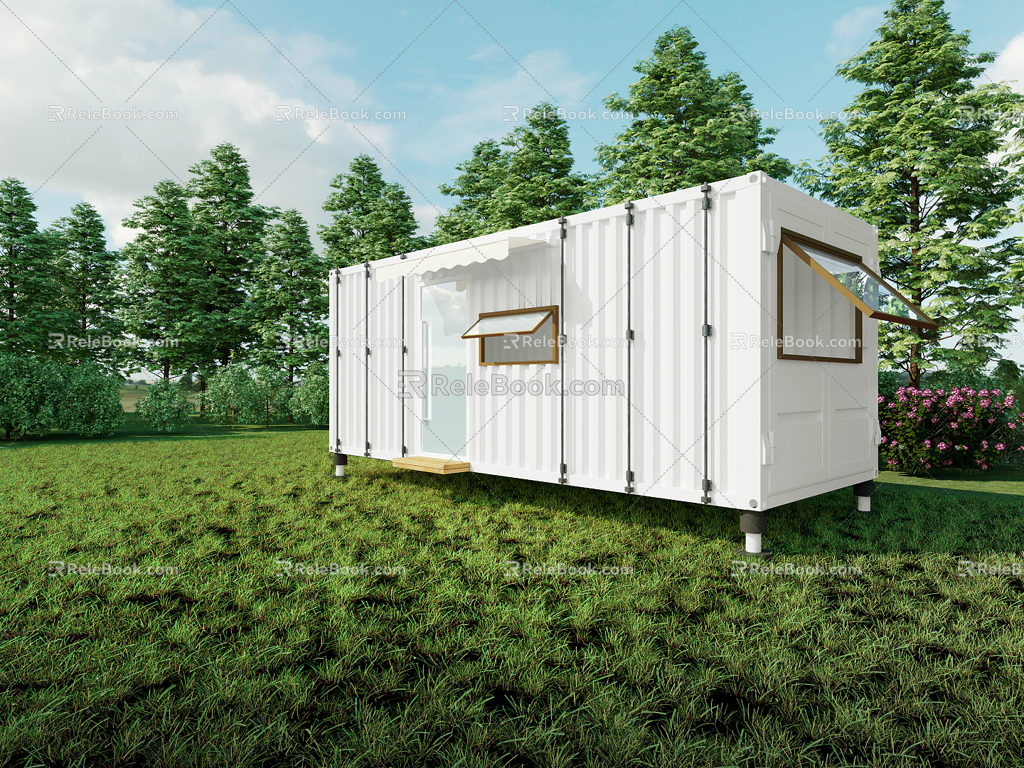 Modern container container room van room container room integrated room movable board room container mobile room 3d model