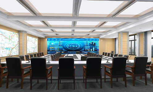 Modern Meeting Room Judgment Room 3d model