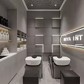 Modern Beauty Salon Interior Design With Glass Windows White Chairs And Waiting Area