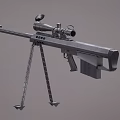 High Precision Modern Sniper Rifle With Scope And Tripod For Long Range Shooting 3d model
