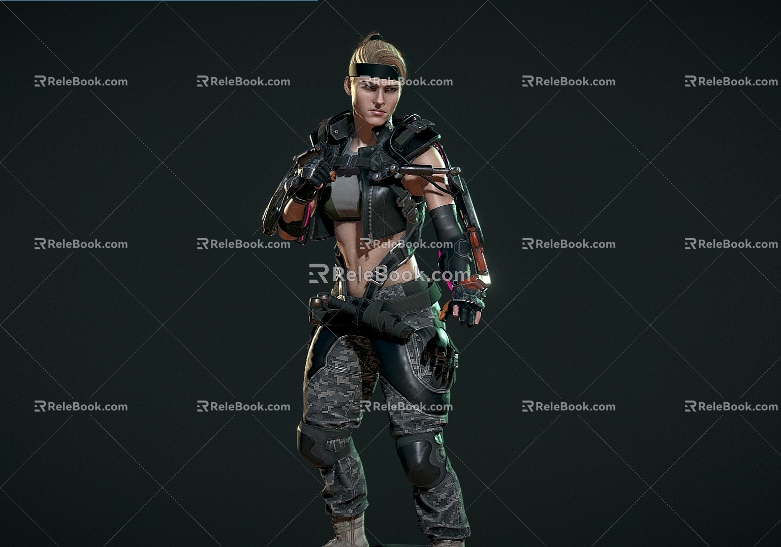 Special Forces Character Special Forces Handsome Combat Posture model