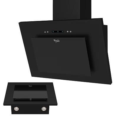 Modern Black Kitchen Range Hood With Sleek Design And Control Panel 3d model Modern Black Kitchen Range Hood With Sleek Design And Control Panel 3d model