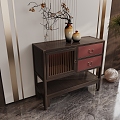 New Chinese-style Side Cabinet Side Cabinet Entrance Cabinet 3d model