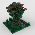 Lego Plant Tree Grass Bird Mangrove Meadow 3d model