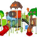 Modern slide children'slide 3d model