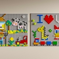 Lego Wall Building Blocks Toy 3d model