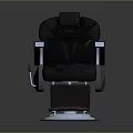 Comfortable Modern Black Leather Massage Chair With Ergonomic Armrests And Footrest Design