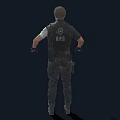 Man Police Modern Figure Game Role Game Character 3d model