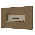 Modern Wooden Sideboard Design With Multiple Drawers Cabinet Doors And Horizontal Decorative Strip