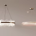 Modern Crystal Pendant Lights With Transparent Circular Design And Warm Illumination