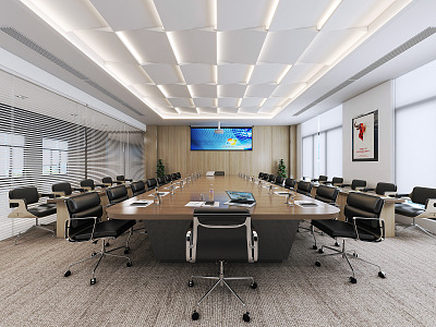 Modern Conference Room 3d model