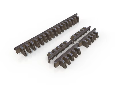 Durable Metal Train Track Parts For Model Railway Construction And Assembly 3d model