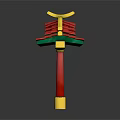 Traditional Chinese Archway Architecture With Red Pillars Golden Ornaments And Red Green Roof