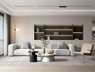 modern living room 3d model