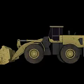 Ultra-low surface optimization loader engineering vehicle scene necessary 3d model